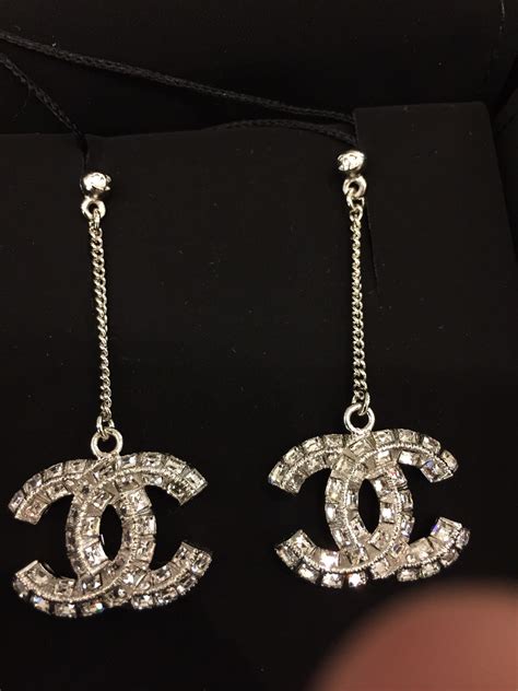 chanel diamond drop earrings|Chanel earrings the real.